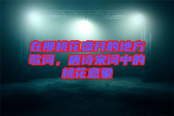 在那桃花盛開的地方歌詞，唐詩宋詞中的桃花意象