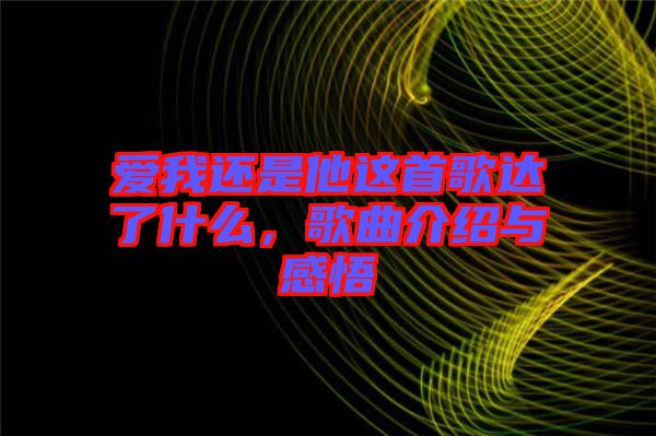 愛我還是他這首歌達(dá)了什么，歌曲介紹與感悟