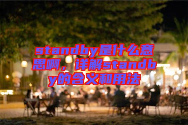 standby是什么意思啊，詳解standby的含義和用法