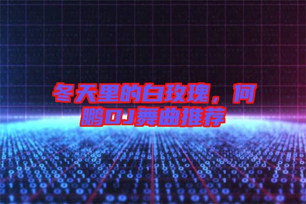 冬天里的白玫瑰，何鵬DJ舞曲推薦