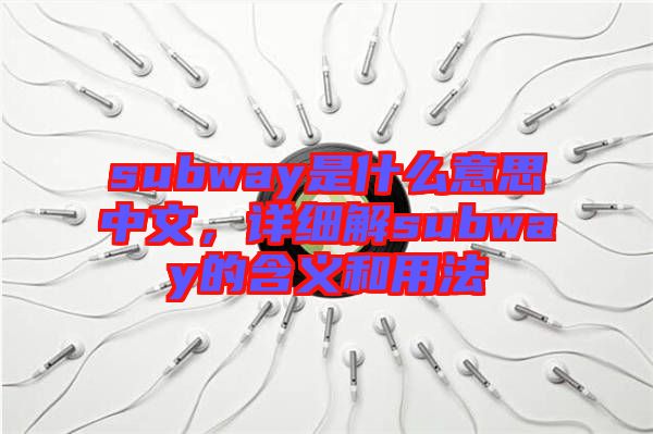 subway是什么意思中文，詳細解subway的含義和用法