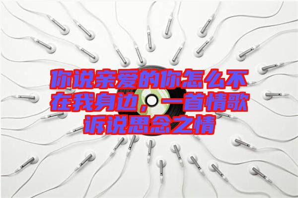 你說親愛的你怎么不在我身邊，一首情歌訴說思念之情