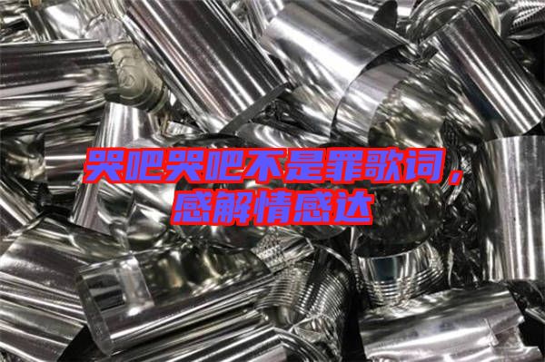 哭吧哭吧不是罪歌詞，感解情感達