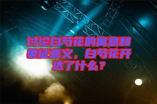 討論白芍花的寓意和象征意義，白芍花開達了什么？