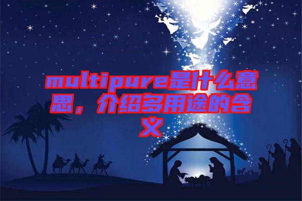 multipure是什么意思，介紹多用途的含義