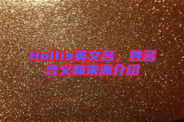 Hollis英文名，姓名含義和來源介紹