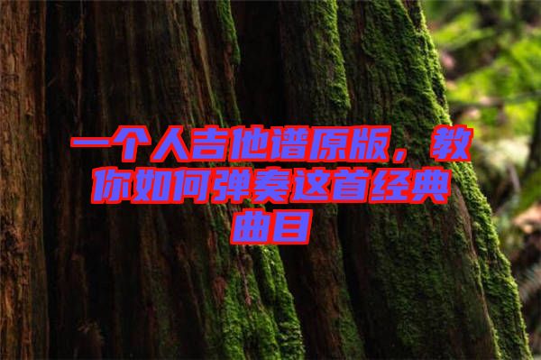 一個(gè)人吉他譜原版，教你如何彈奏這首經(jīng)典曲目