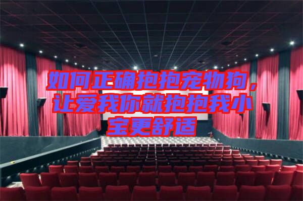 如何正確抱抱寵物狗，讓愛我你就抱抱我小寶更舒適