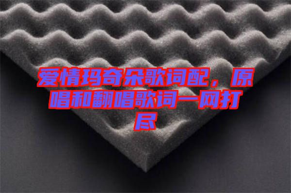 愛情瑪奇朵歌詞配，原唱和翻唱歌詞一網打盡