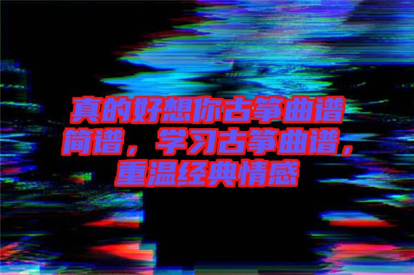 真的好想你古箏曲譜簡譜，學習古箏曲譜，重溫經(jīng)典情感