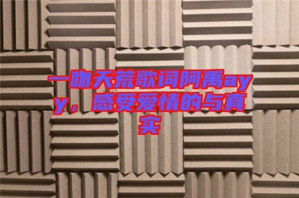 一吻天荒歌詞阿禹ayy，感受愛情的與真實