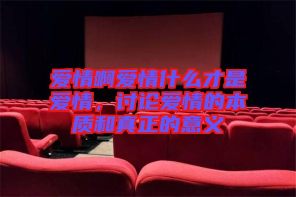 愛情啊愛情什么才是愛情，討論愛情的本質(zhì)和真正的意義