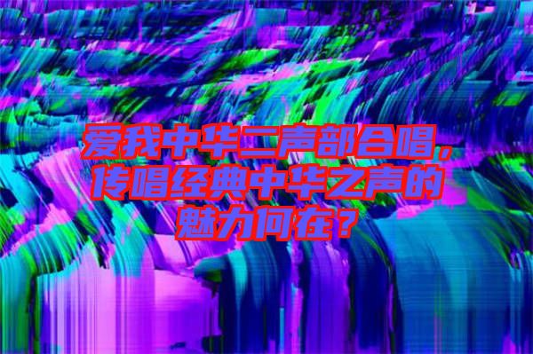 愛(ài)我中華二聲部合唱，傳唱經(jīng)典中華之聲的魅力何在？