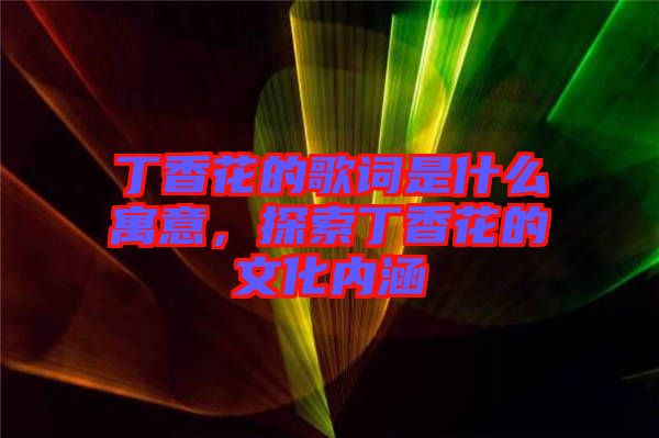 丁香花的歌詞是什么寓意，探索丁香花的文化內(nèi)涵