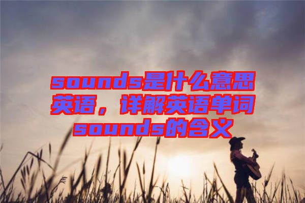 sounds是什么意思英語，詳解英語單詞sounds的含義