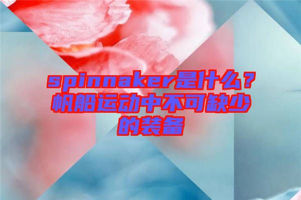 spinnaker是什么？帆船運動中不可缺少的裝備