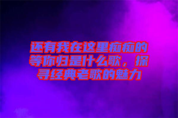 還有我在這里癡癡的等你歸是什么歌，探尋經典老歌的魅力