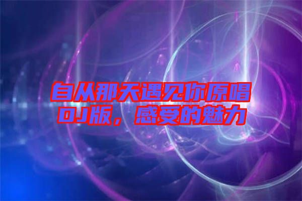 自從那天遇見你原唱DJ版，感受的魅力
