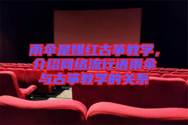 雨傘是媒紅古箏教學(xué)，介紹網(wǎng)絡(luò)流行語(yǔ)雨傘與古箏教學(xué)的關(guān)系