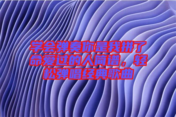 學(xué)會彈奏你是我拼了命愛過的人簡譜，輕松彈唱經(jīng)典歌曲