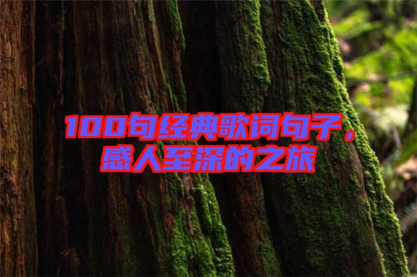 100句經典歌詞句子，感人至深的之旅