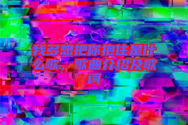 我多想把你抱住是什么歌，歌曲介紹及歌詞