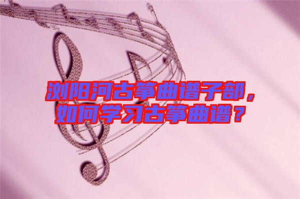 瀏陽河古箏曲譜子部，如何學習古箏曲譜？