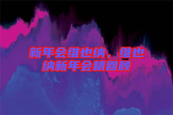 新年會維也納，維也納新年會精回顧