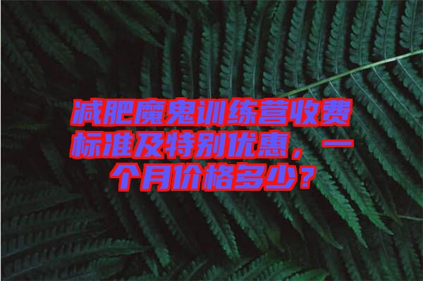 減肥魔鬼訓(xùn)練營收費標(biāo)準(zhǔn)及特別優(yōu)惠，一個月價格多少？