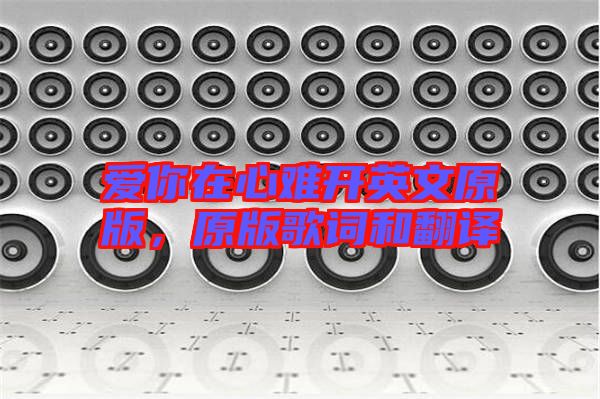 愛你在心難開英文原版，原版歌詞和翻譯