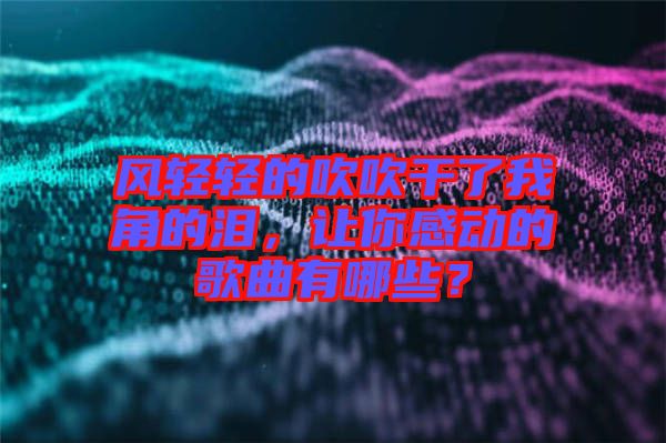 風(fēng)輕輕的吹吹干了我角的淚，讓你感動的歌曲有哪些？