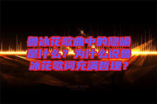 魯冰花歌曲中的隱喻是什么？為什么說魯冰花歌詞充滿哲理？