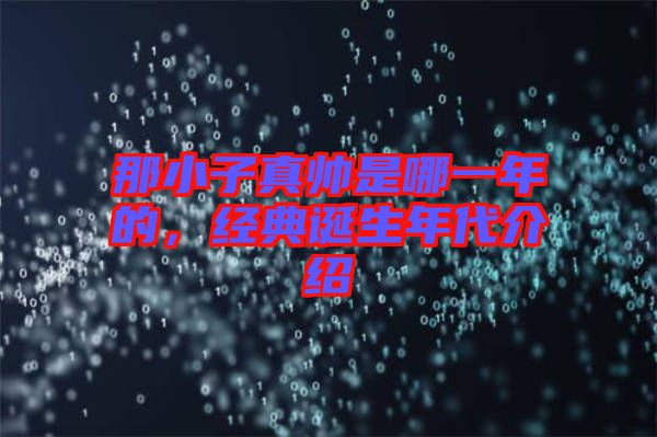 那小子真帥是哪一年的，經典誕生年代介紹
